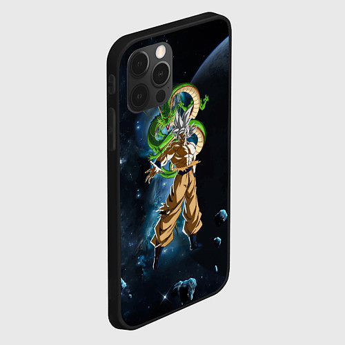 Чехол iPhone 12 Pro Dragon Ball - Space - Son Goku / 3D-Черный – фото 2