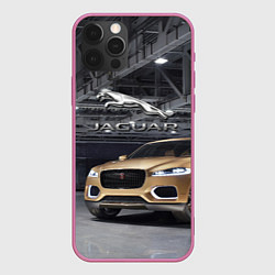 Чехол для iPhone 12 Pro Jaguar - зачётное точило!, цвет: 3D-малиновый
