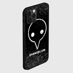 Чехол для iPhone 12 Pro Evangelion с потертостями на темном фоне, цвет: 3D-черный — фото 2
