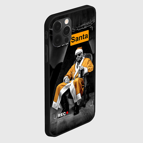 Чехол iPhone 12 Pro Bad Santa REC / 3D-Черный – фото 2