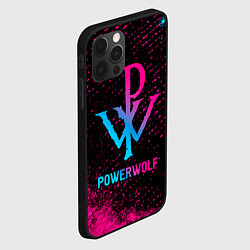 Чехол для iPhone 12 Pro Powerwolf - neon gradient, цвет: 3D-черный — фото 2