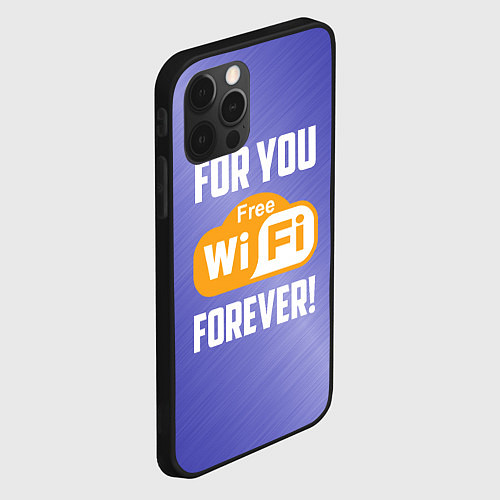 Чехол iPhone 12 Pro Бесплатный Wi-Fi навсегда / 3D-Черный – фото 2