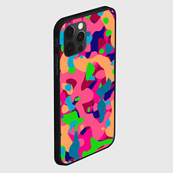 Чехол для iPhone 12 Pro Абстракция в психоделических цветах, цвет: 3D-черный — фото 2