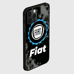 Чехол для iPhone 12 Pro Fiat в стиле Top Gear со следами шин на фоне, цвет: 3D-черный — фото 2