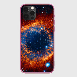 Чехол для iPhone 12 Pro Космическое галактическое око, цвет: 3D-малиновый