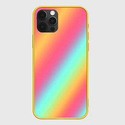 Чехол для iPhone 12 Pro Градиент цветной, цвет: 3D-желтый