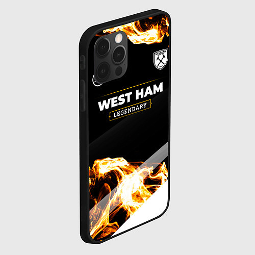 Чехол iPhone 12 Pro West Ham legendary sport fire / 3D-Черный – фото 2