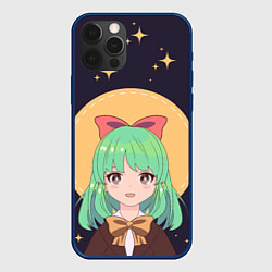 Чехол для iPhone 12 Pro Девочка аниме - Anime girl, цвет: 3D-тёмно-синий