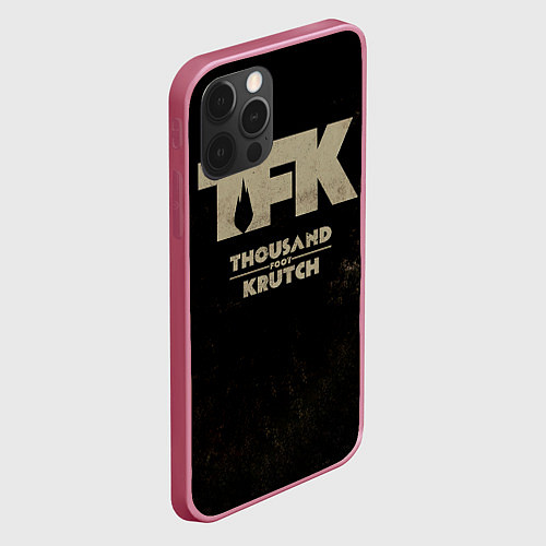 Чехол iPhone 12 Pro TFK - Thousand Foot Krutch / 3D-Малиновый – фото 2