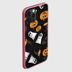 Чехол для iPhone 12 Pro Halloween 31 окт, цвет: 3D-малиновый — фото 2