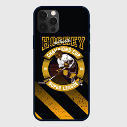 Чехол для iPhone 12 Pro Чемпионат по хоккею, цвет: 3D-черный