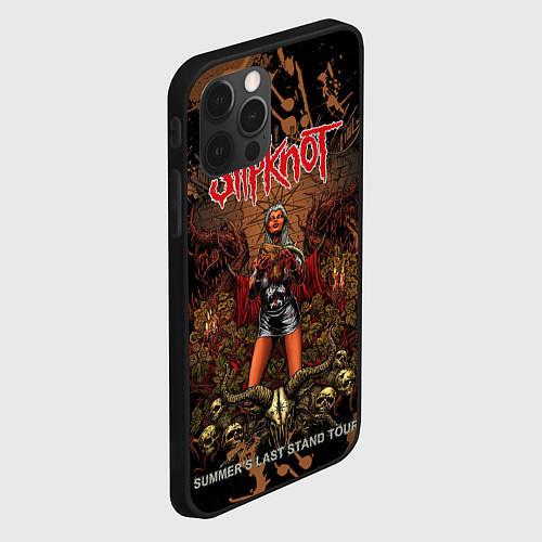 Чехол iPhone 12 Pro Slipknot satan girl / 3D-Черный – фото 2