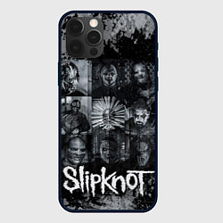 Чехол для iPhone 12 Pro Slipknot black & white style, цвет: 3D-черный