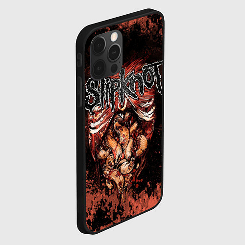 Чехол iPhone 12 Pro Slipknot horror / 3D-Черный – фото 2