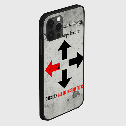 Чехол iPhone 12 Pro Outsider Album Inspirations - Three Days Grace / 3D-Черный – фото 2