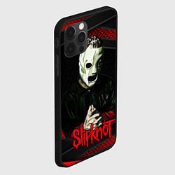 Чехол для iPhone 12 Pro Slipknot black & red, цвет: 3D-черный — фото 2