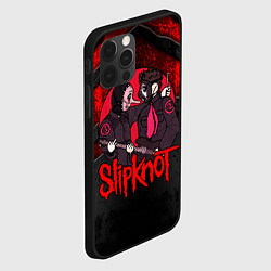 Чехол для iPhone 12 Pro Slipknot black and red, цвет: 3D-черный — фото 2