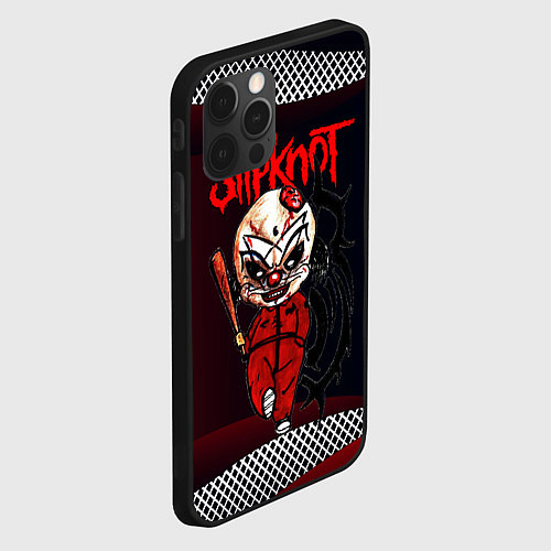 Чехол iPhone 12 Pro Slipknot бита / 3D-Черный – фото 2