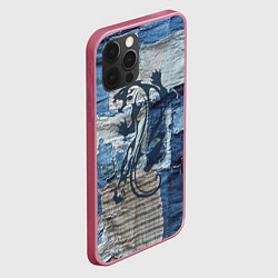 Чехол для iPhone 12 Pro Cotton Rag - Patchwork -Tiger, цвет: 3D-малиновый — фото 2