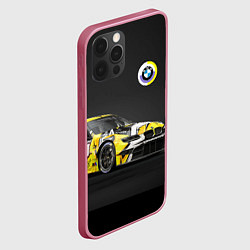 Чехол для iPhone 12 Pro BMW Motorsport - Racing team, цвет: 3D-малиновый — фото 2