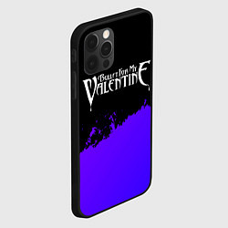 Чехол для iPhone 12 Pro Bullet For My Valentine purple grunge, цвет: 3D-черный — фото 2