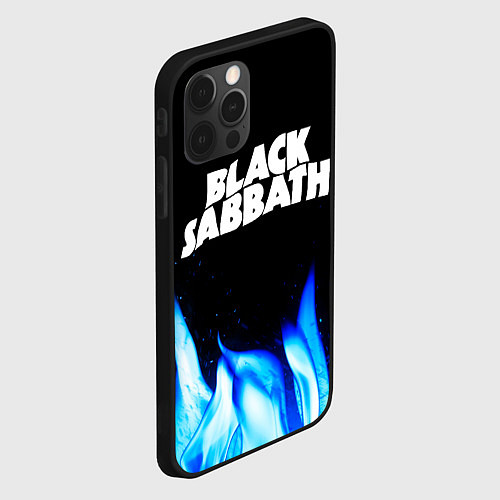 Чехол iPhone 12 Pro Black Sabbath blue fire / 3D-Черный – фото 2
