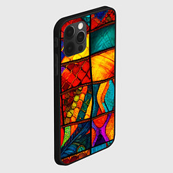 Чехол для iPhone 12 Pro Лоскутная мозаика - пэчворк, цвет: 3D-черный — фото 2