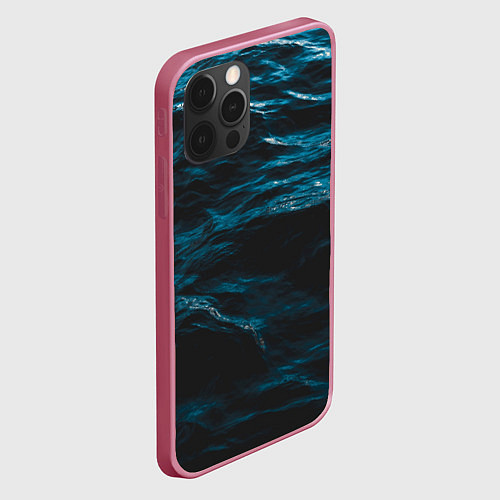 Чехол iPhone 12 Pro Глубокое море / 3D-Малиновый – фото 2