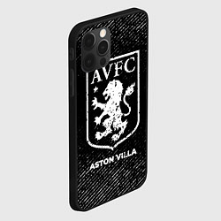 Чехол для iPhone 12 Pro Aston Villa с потертостями на темном фоне, цвет: 3D-черный — фото 2