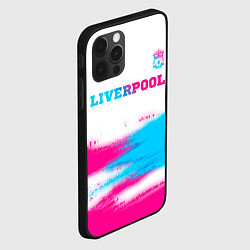 Чехол для iPhone 12 Pro Liverpool neon gradient style: символ сверху, цвет: 3D-черный — фото 2