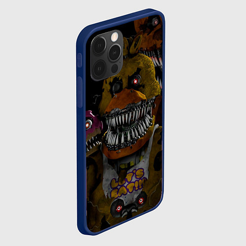 Чехол iPhone 12 Pro Кошмарная Чика / 3D-Тёмно-синий – фото 2