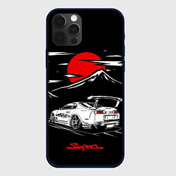 Чехол для iPhone 12 Pro Тойота супра - JDM Style, цвет: 3D-черный