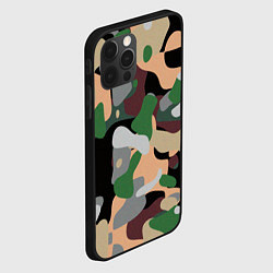 Чехол для iPhone 12 Pro Абстрактная бархатная аппликация, цвет: 3D-черный — фото 2