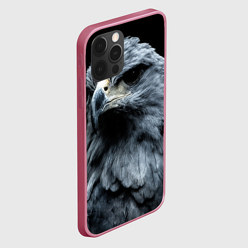 Чехол iPhone 12 Pro Oрёл / 3D-Малиновый – фото 2