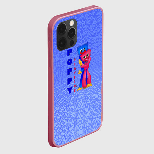 Чехол iPhone 12 Pro Poppy Playtime Хагги Вагги подарок / 3D-Малиновый – фото 2