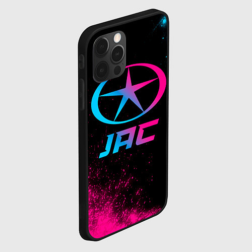 Чехол iPhone 12 Pro JAC - neon gradient / 3D-Черный – фото 2