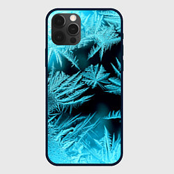 Чехол для iPhone 12 Pro Голубой лед - иней, цвет: 3D-черный