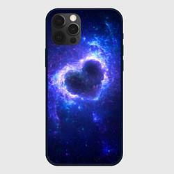 Чехол для iPhone 12 Pro Галактика любви - neon heart, цвет: 3D-черный