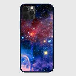 Чехол для iPhone 12 Pro Ошеломительный бескрайний космос, цвет: 3D-черный