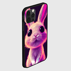 Чехол для iPhone 12 Pro Кролик 3Д арт, цвет: 3D-черный — фото 2