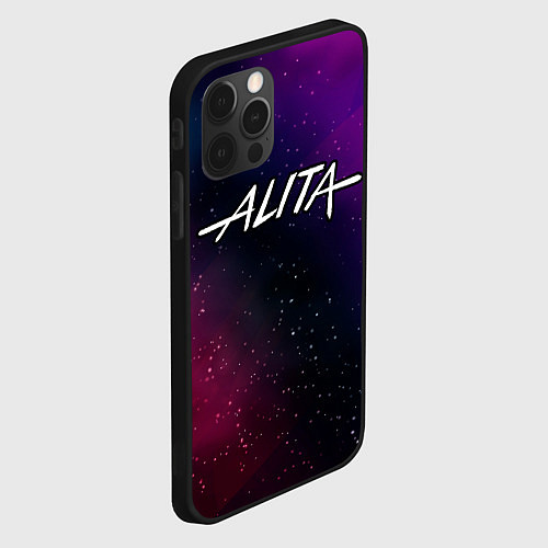 Чехол iPhone 12 Pro Alita gradient space / 3D-Черный – фото 2