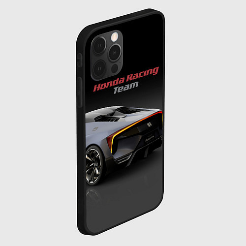 Чехол iPhone 12 Pro Honda Racing Team - Japan / 3D-Черный – фото 2