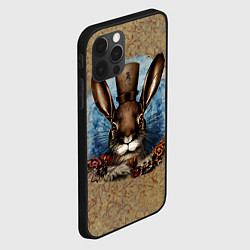 Чехол для iPhone 12 Pro Ретро кролик, цвет: 3D-черный — фото 2