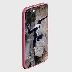 Чехол для iPhone 12 Pro Бэнкси Гимнастка, цвет: 3D-малиновый — фото 2