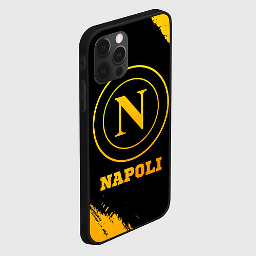 Чехол iPhone 12 Pro Napoli - gold gradient / 3D-Черный – фото 2