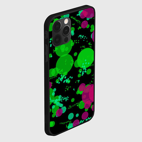 Чехол iPhone 12 Pro Токсичные пузыри / 3D-Черный – фото 2