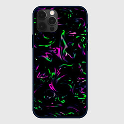 Чехол для iPhone 12 Pro Токсичные кляксы, цвет: 3D-черный