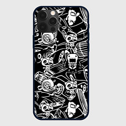 Чехол для iPhone 12 Pro JDM Pattern, цвет: 3D-черный