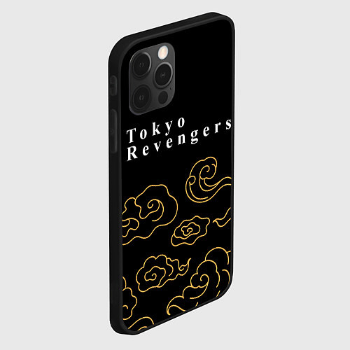Чехол iPhone 12 Pro Tokyo Revengers anime clouds / 3D-Черный – фото 2
