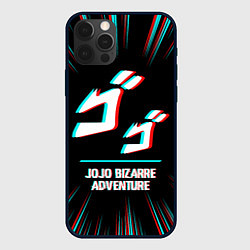 Чехол для iPhone 12 Pro Символ JoJo Bizarre Adventure в стиле glitch на те, цвет: 3D-черный